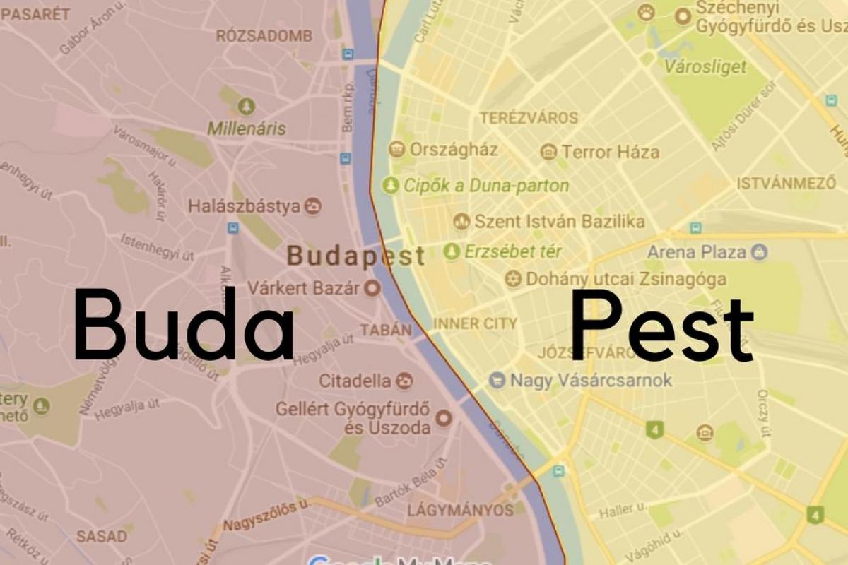 Budapeşte mahalleleri haritası