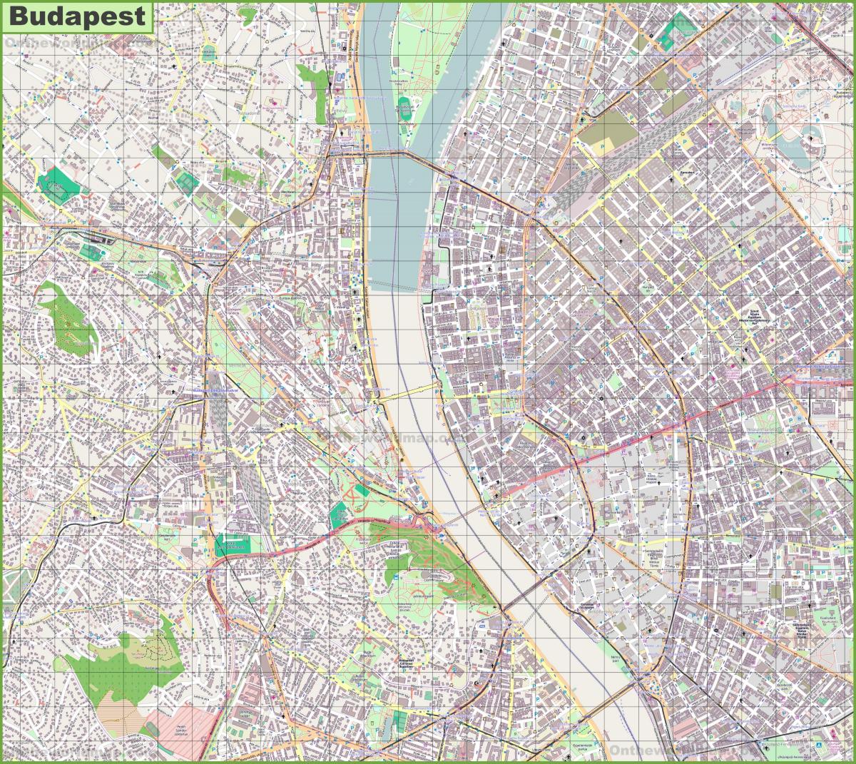 Budapeşte Macaristan sokak haritası 