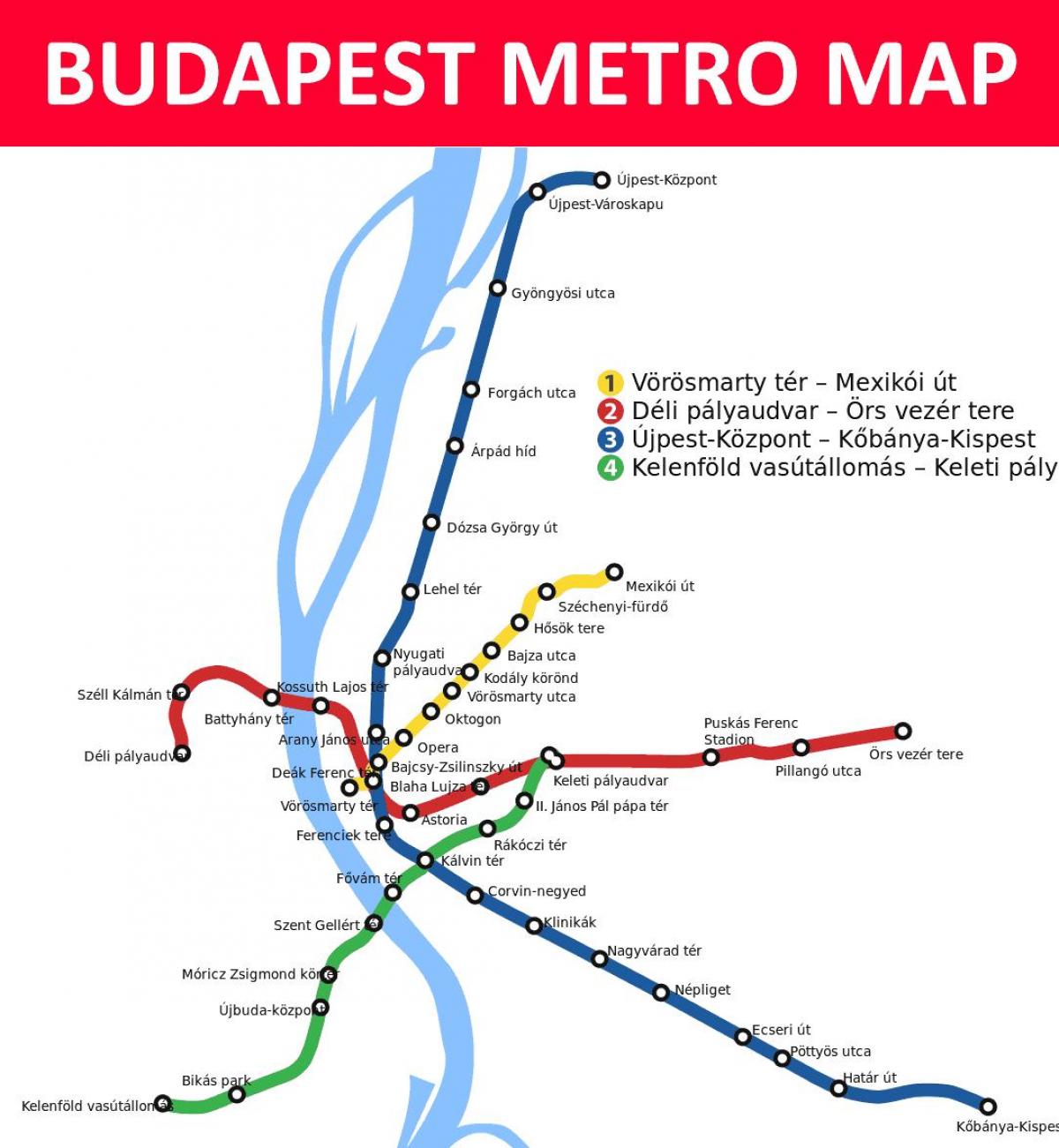 Budapeşte Tuna haritası 