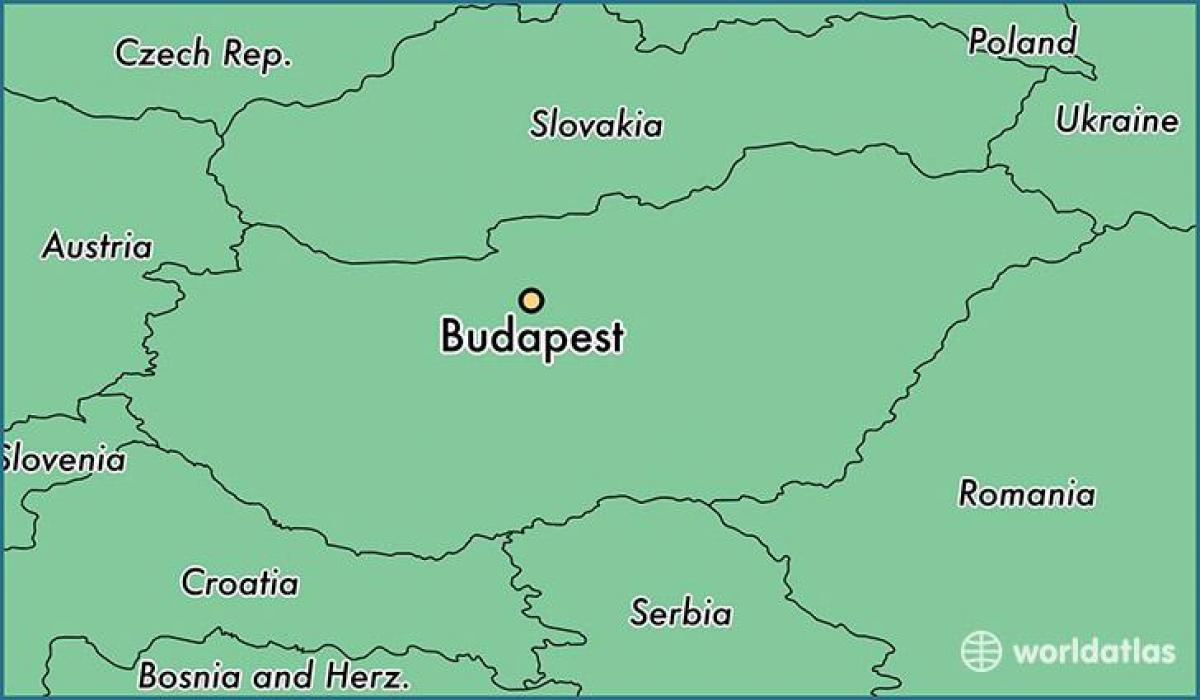 Budapeşte ve çevre ülkeler haritası 