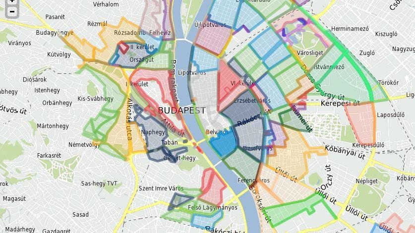 Park bölgeleri Budapeşte göster
