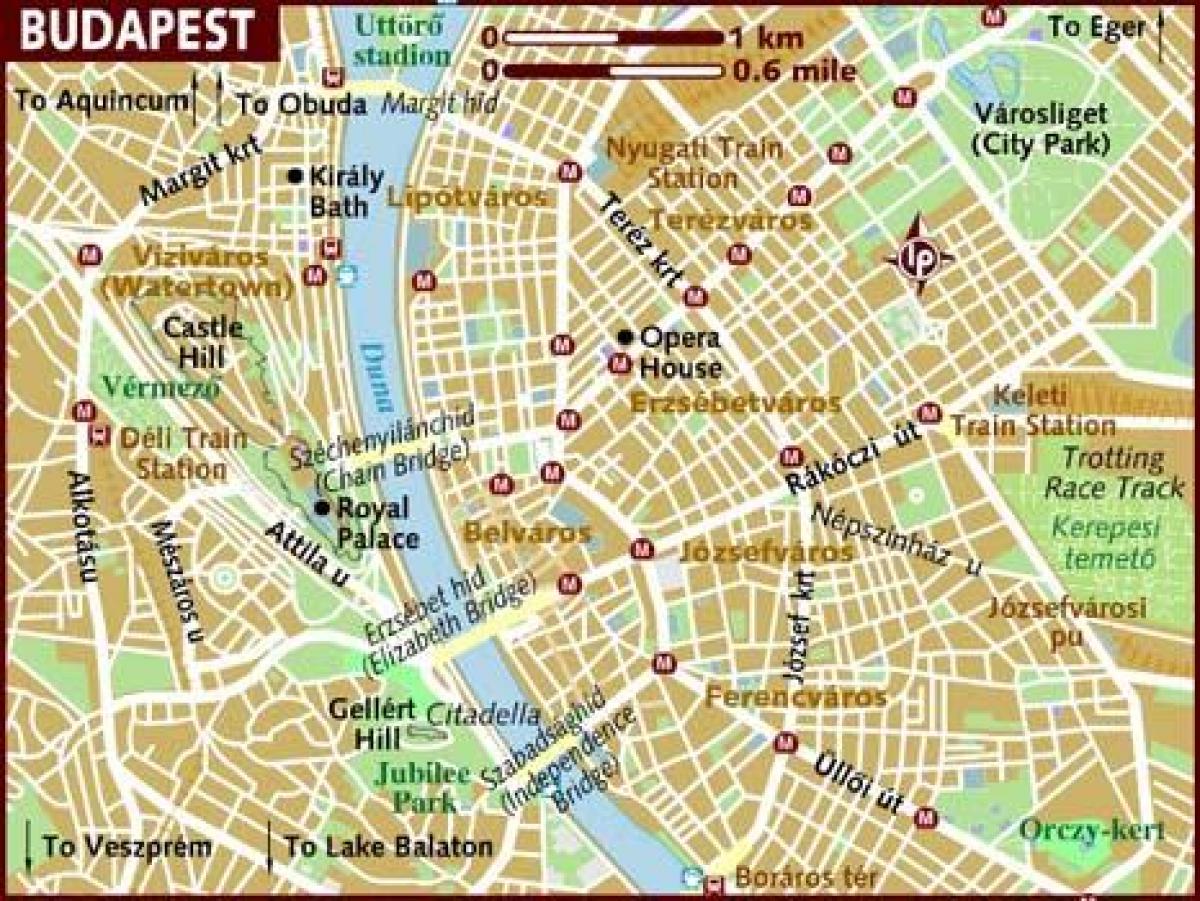 Budapeşte Macaristan şehir haritası 